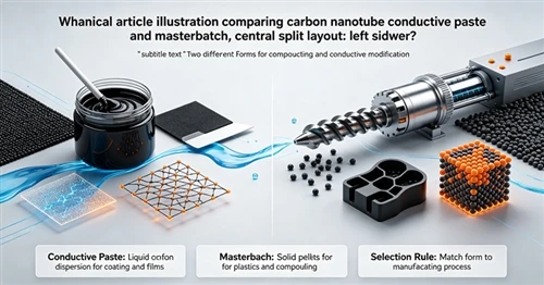Que sont la pâte conductrice et le mélange maître de nanotubes de carbone ?